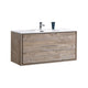 DeLusso 48" Single Sink Wall Mount Modern Bathroom Vanity