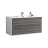 DeLusso 48" Single Sink Wall Mount Modern Bathroom Vanity