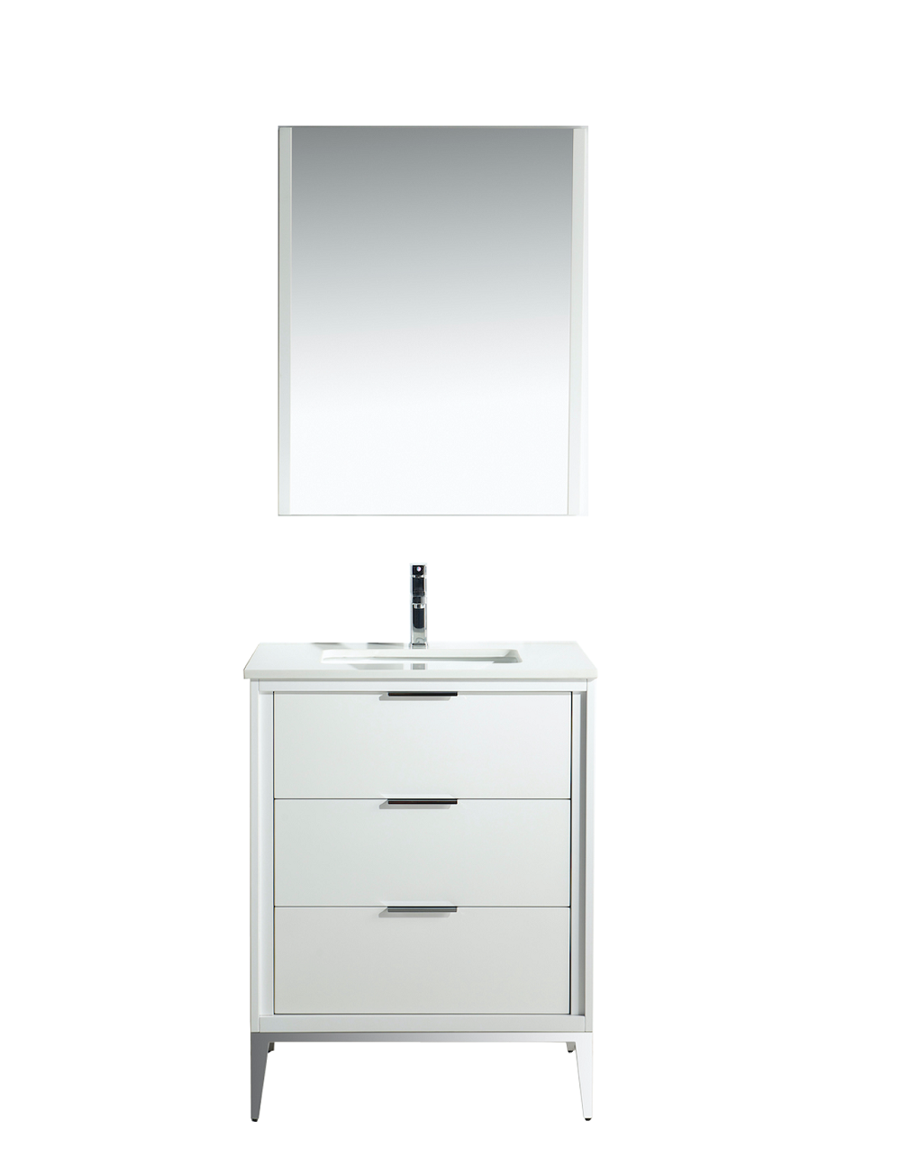 Divani 24" Gloss Vanity with Quartz Countertop