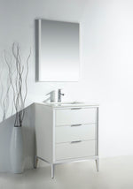 Divani 24" Gloss Vanity with Quartz Countertop