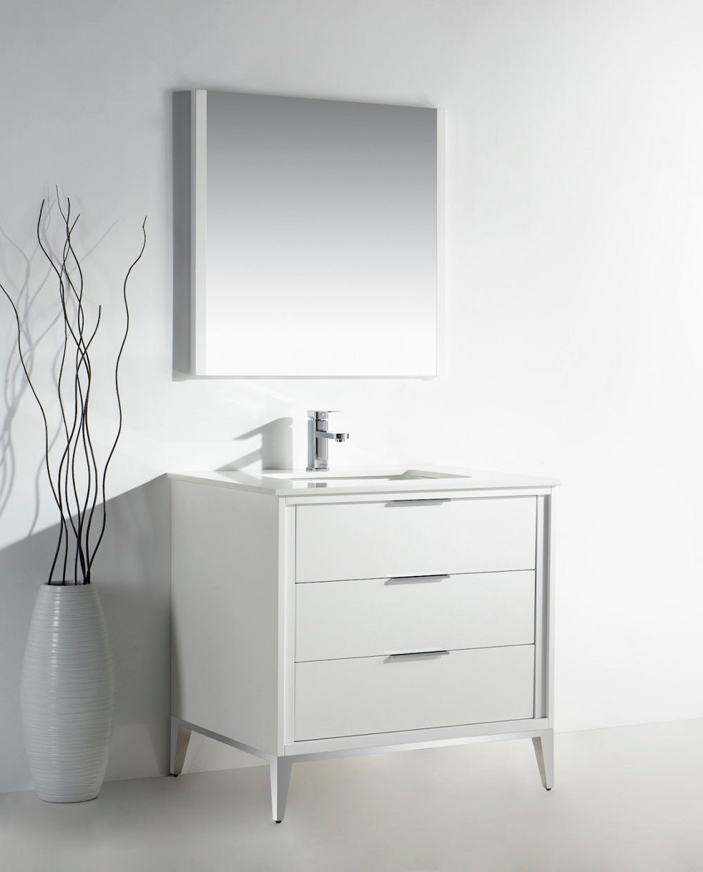 Divani 36" Gloss Vanity with Quartz Countertop