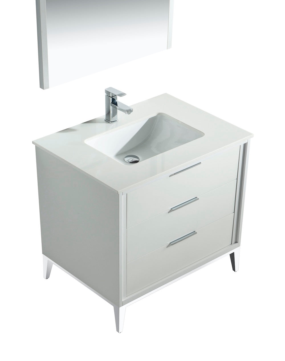 Divani 36" Gloss Vanity with Quartz Countertop