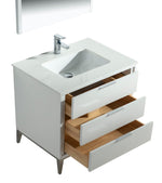 Divani 36" Gloss Vanity with Quartz Countertop