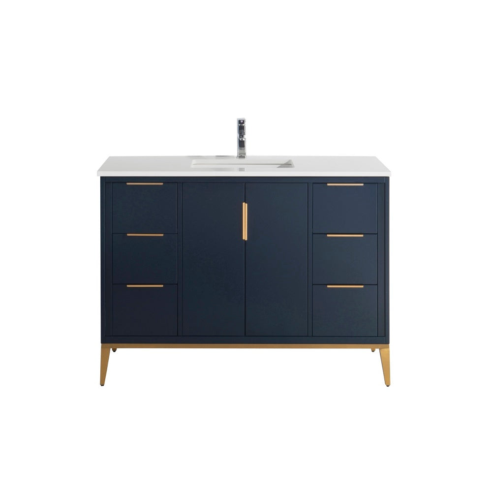 Divani 48" Gloss Vanity with Quartz Countertop