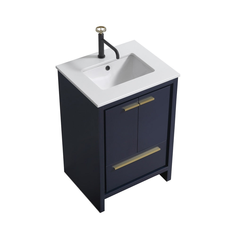 Dolce 24" Modern Bathroom Vanity with Quartz Counter-Top