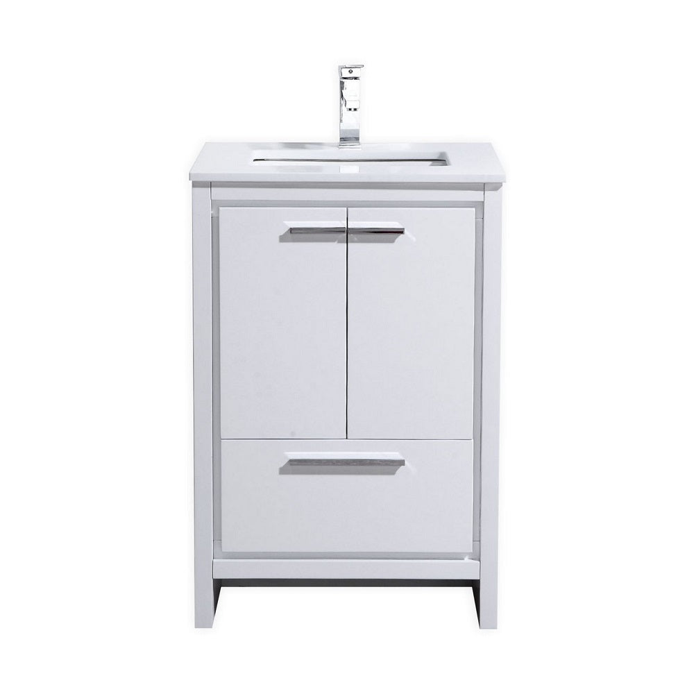 Dolce 24" Modern Bathroom Vanity with Quartz Counter-Top