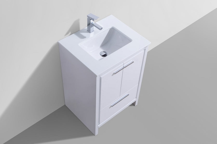 Dolce 24" Modern Bathroom Vanity with Quartz Counter-Top