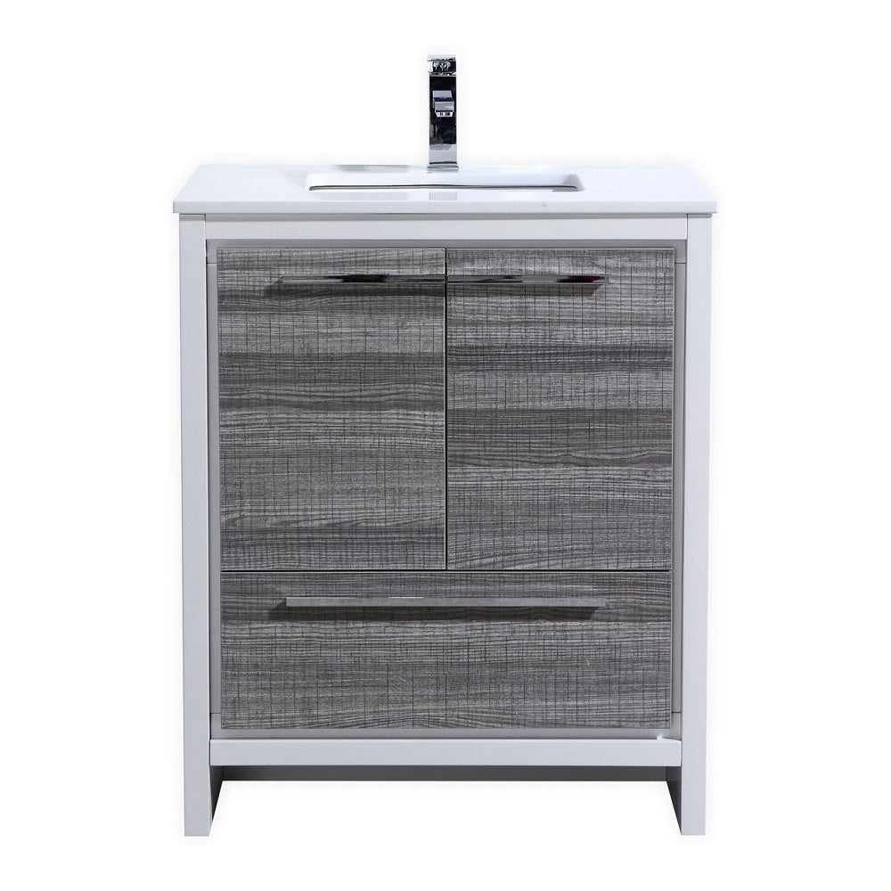 Dolce 30" Modern Bathroom Vanity with Quartz Counter-Top