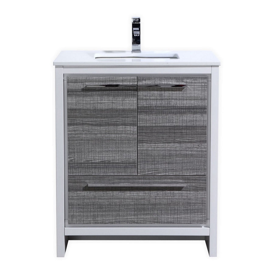 Dolce 30" Modern Bathroom Vanity with Quartz Counter-Top