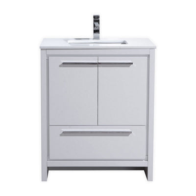 Dolce 30" Modern Bathroom Vanity with Quartz Counter-Top