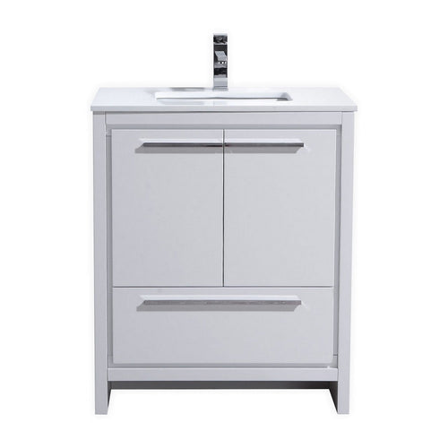 Dolce 30" Modern Bathroom Vanity with Quartz Counter-Top
