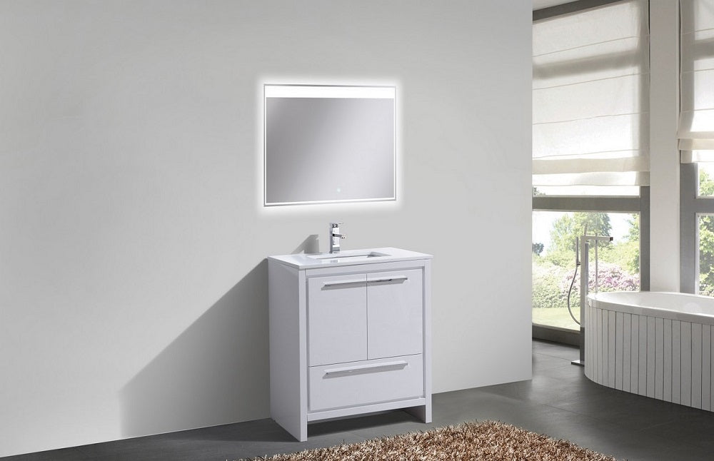 Dolce 30" Modern Bathroom Vanity with Quartz Counter-Top