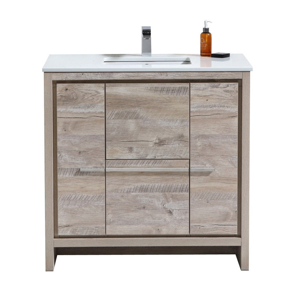 Dolce 36" Modern Bathroom Vanity with Quartz Counter-Top