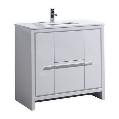 Dolce 36" Modern Bathroom Vanity with Quartz Counter-Top