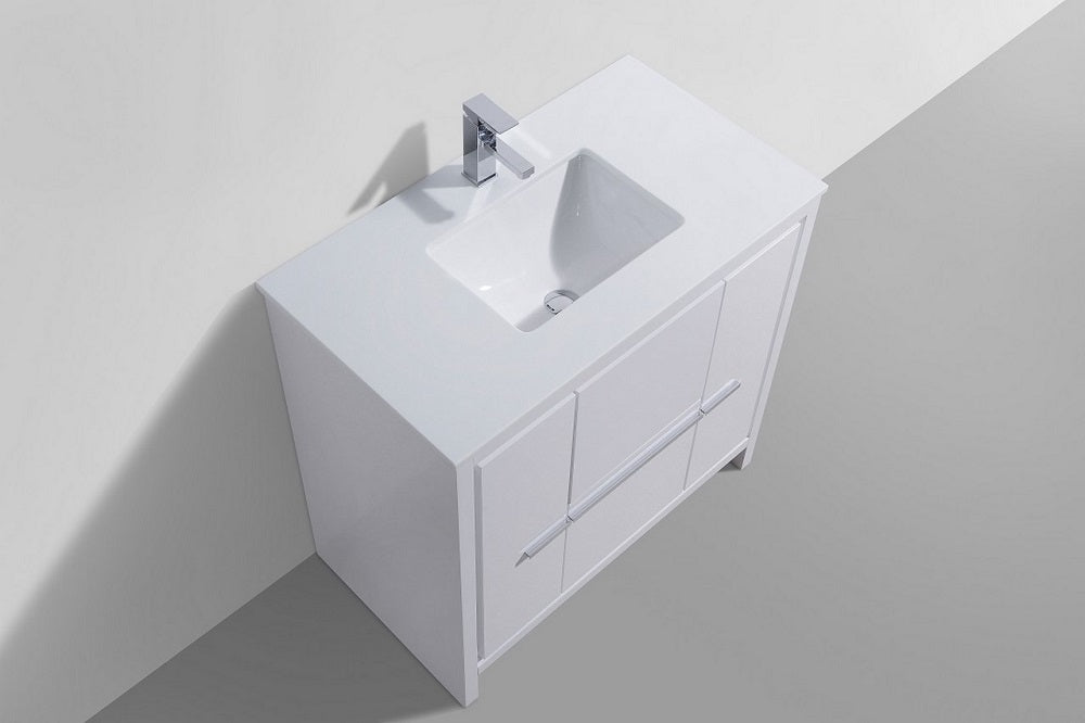Dolce 36" Modern Bathroom Vanity with Quartz Counter-Top
