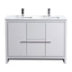 Dolce 48" Double Sink Modern Bathroom Vanity with Quartz Counter-Top