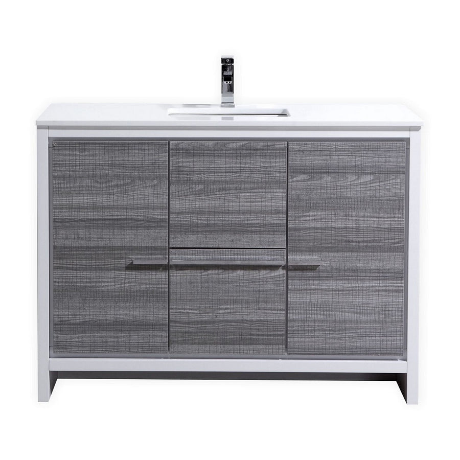 Dolce 60" Modern Bathroom Vanity with Quartz Counter-Top