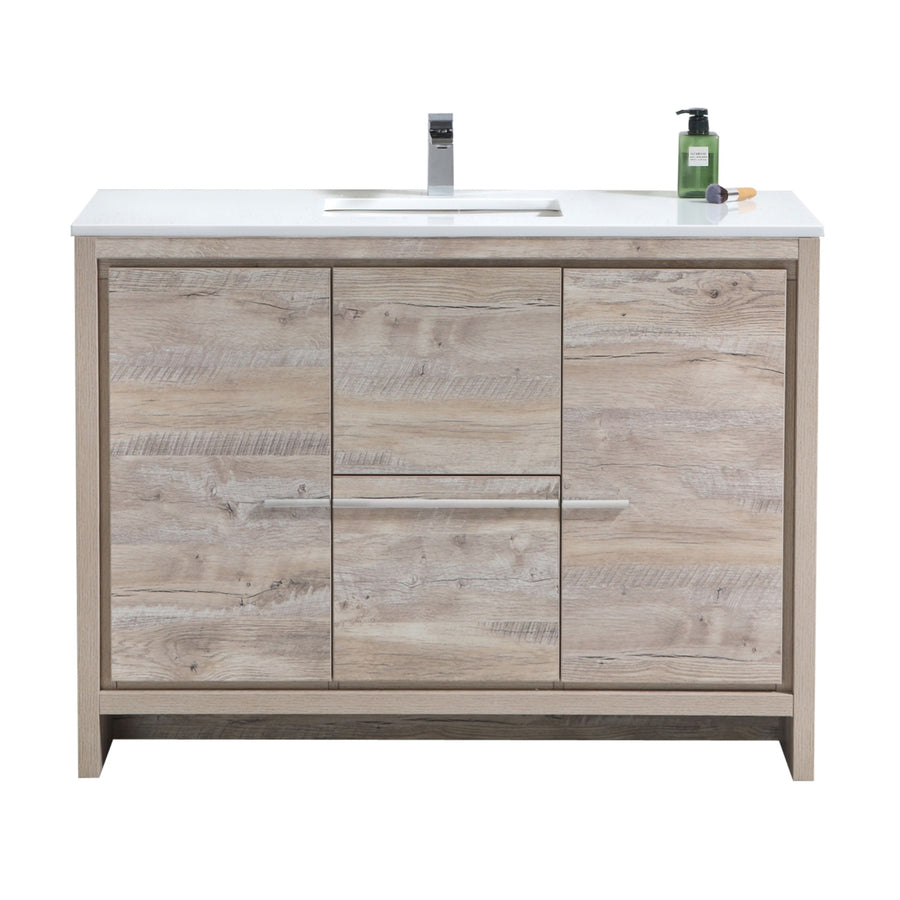 Dolce 48" Modern Bathroom Vanity with Quartz Counter-Top