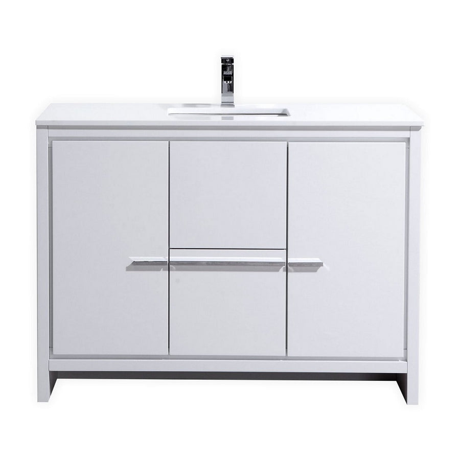 Dolce 48" Modern Bathroom Vanity with Quartz Counter-Top