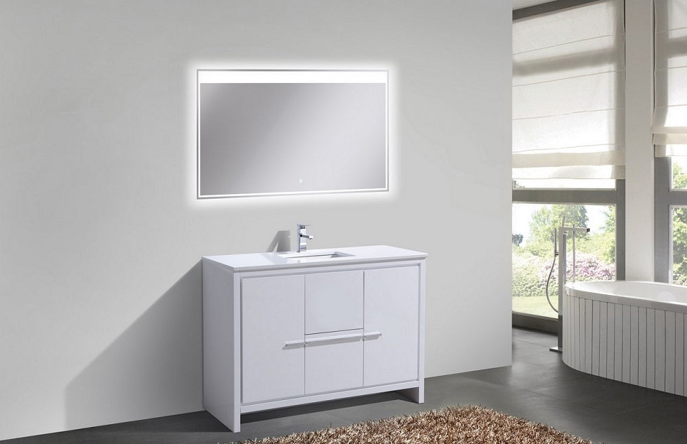 Dolce 48" Modern Bathroom Vanity with Quartz Counter-Top