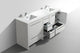 Dolce 72" Double Sink Modern Bathroom Vanity with Quartz Counter-Top