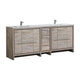 Dolce 82" Double Sink Modern Bathroom Vanity with Quartz Counter-Top