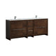 Dolce 82" Double Sink Modern Bathroom Vanity with Quartz Counter-Top