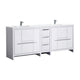 Dolce 82" Double Sink Modern Bathroom Vanity with Quartz Counter-Top