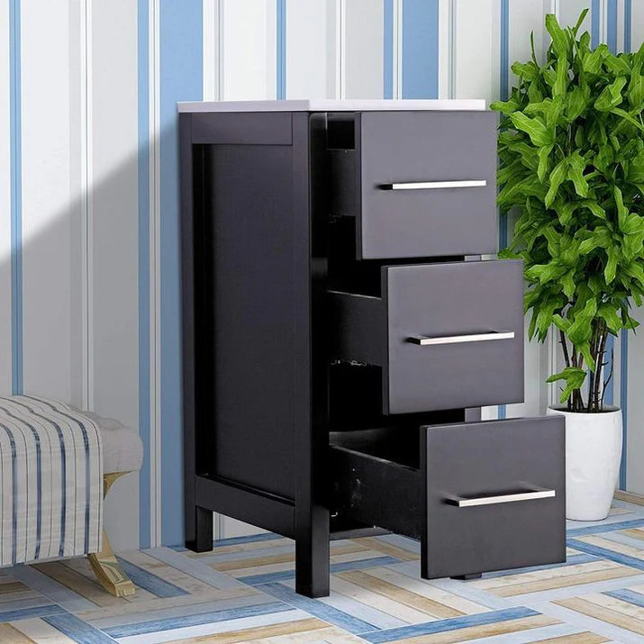 Vanity Art - Westmount 72" Double Sink Bathroom Vanity Set with Sink and Mirrors - 1 Side Cabinet