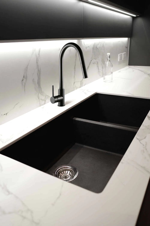 Emir 33" x 19" Under-Mount Granite Kitchen Sink Double Bowl