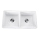 Emirald 33" x 18" Fire Clay Farmhouse Double Kitchen Sink