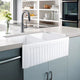 Emirald 33" x 18" Fire Clay Farmhouse Double Kitchen Sink