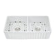 Emirald 33" x 18" Fire Clay Farmhouse Double Kitchen Sink