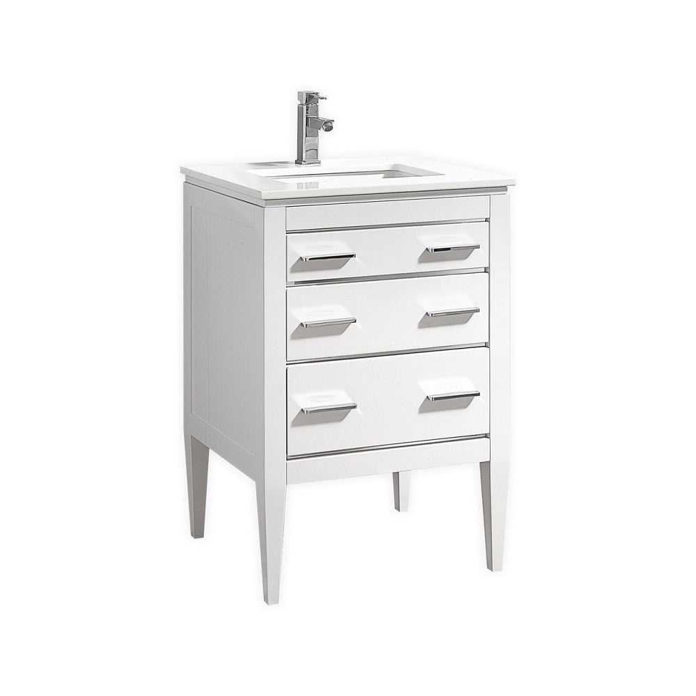 Eiffel 24" Vanity with Quartz Countertop