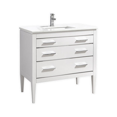 Eiffel 36" Vanity with Quartz Countertop