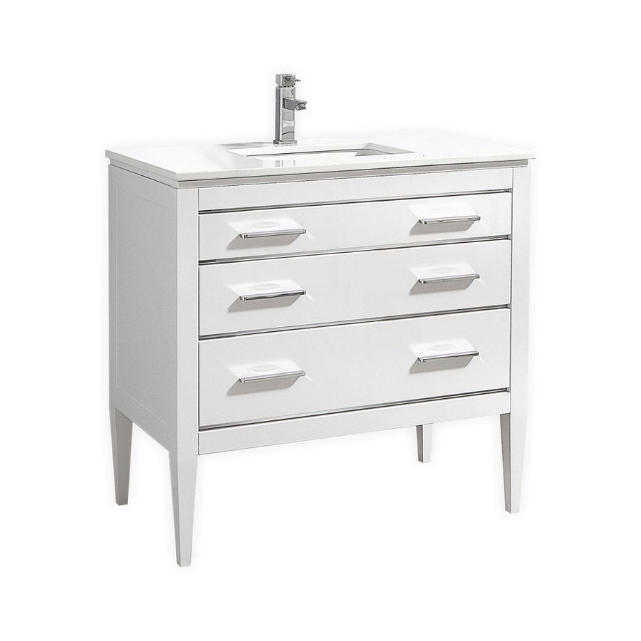 Eiffel 36" Vanity with Quartz Countertop