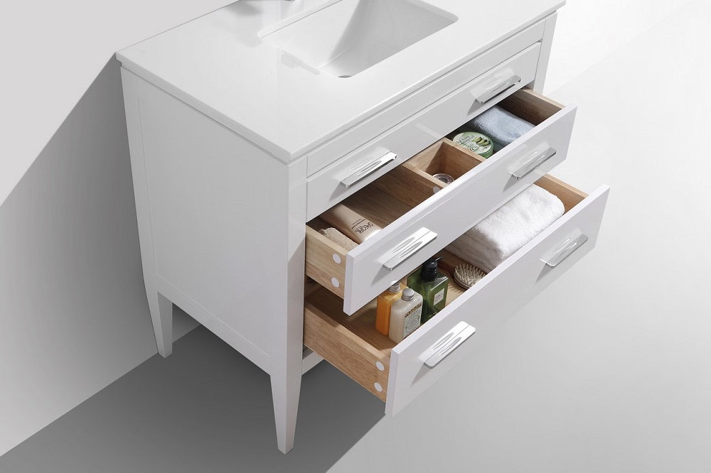 Eiffel 60" Double Sink Vanity with Quartz Countertop