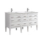 Eiffel 60" Double Sink Vanity with Quartz Countertop