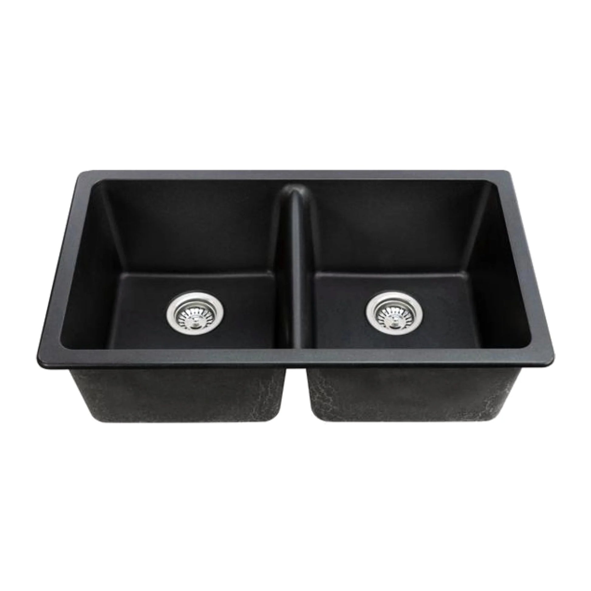 Emir 33" x 19" Under-Mount Granite Kitchen Sink Double Bowl