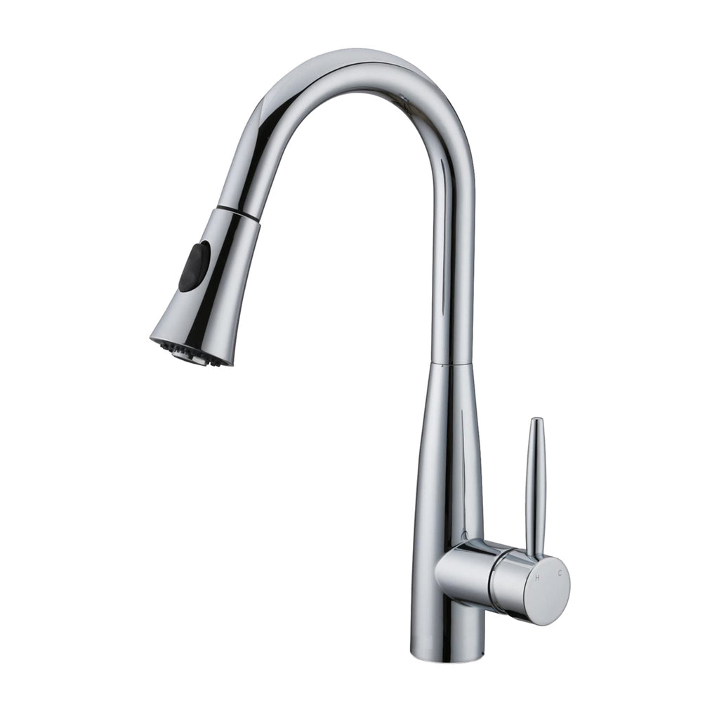 Kodaen Polished Chrome Pull Down Kitchen Faucet
