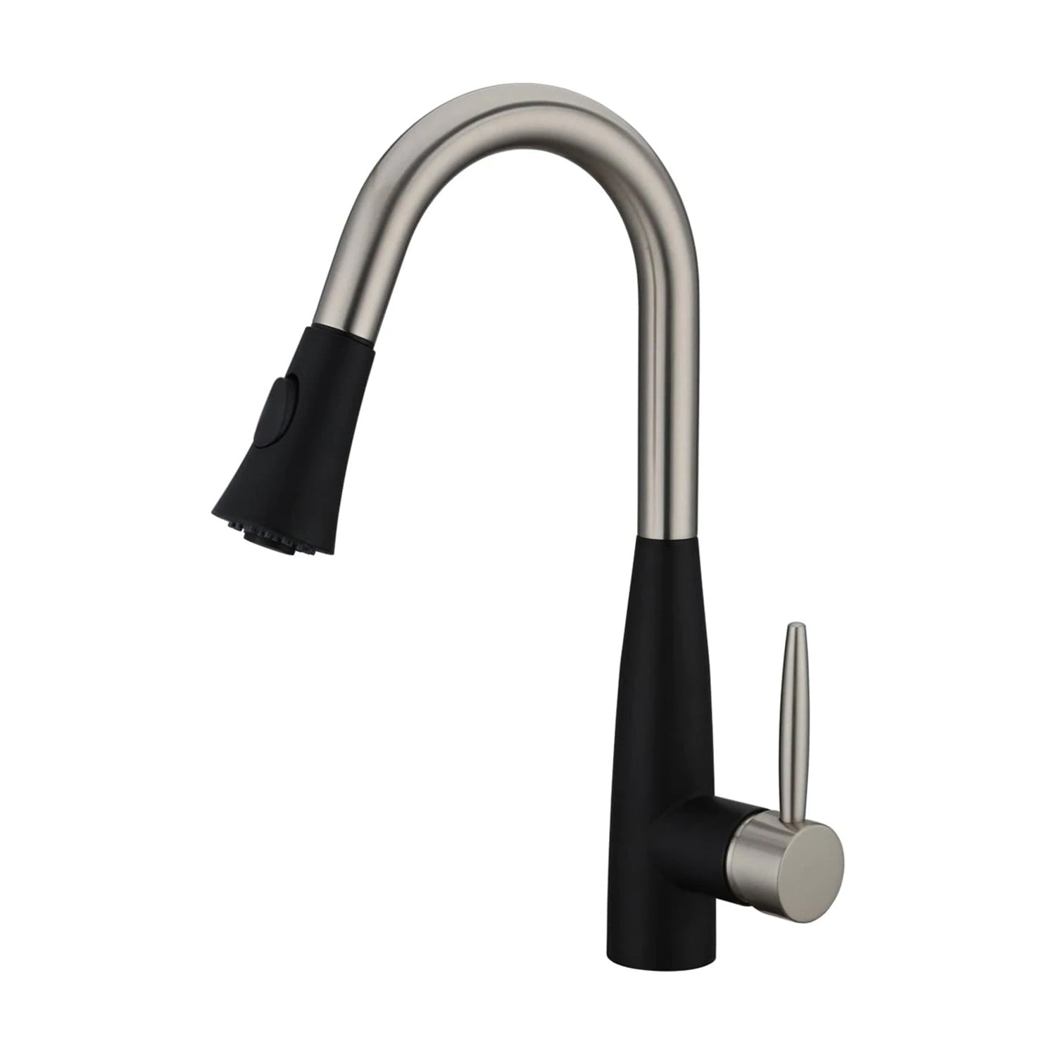 Kodaen Mixed Tone Goose Neck Black & Silver Faucet