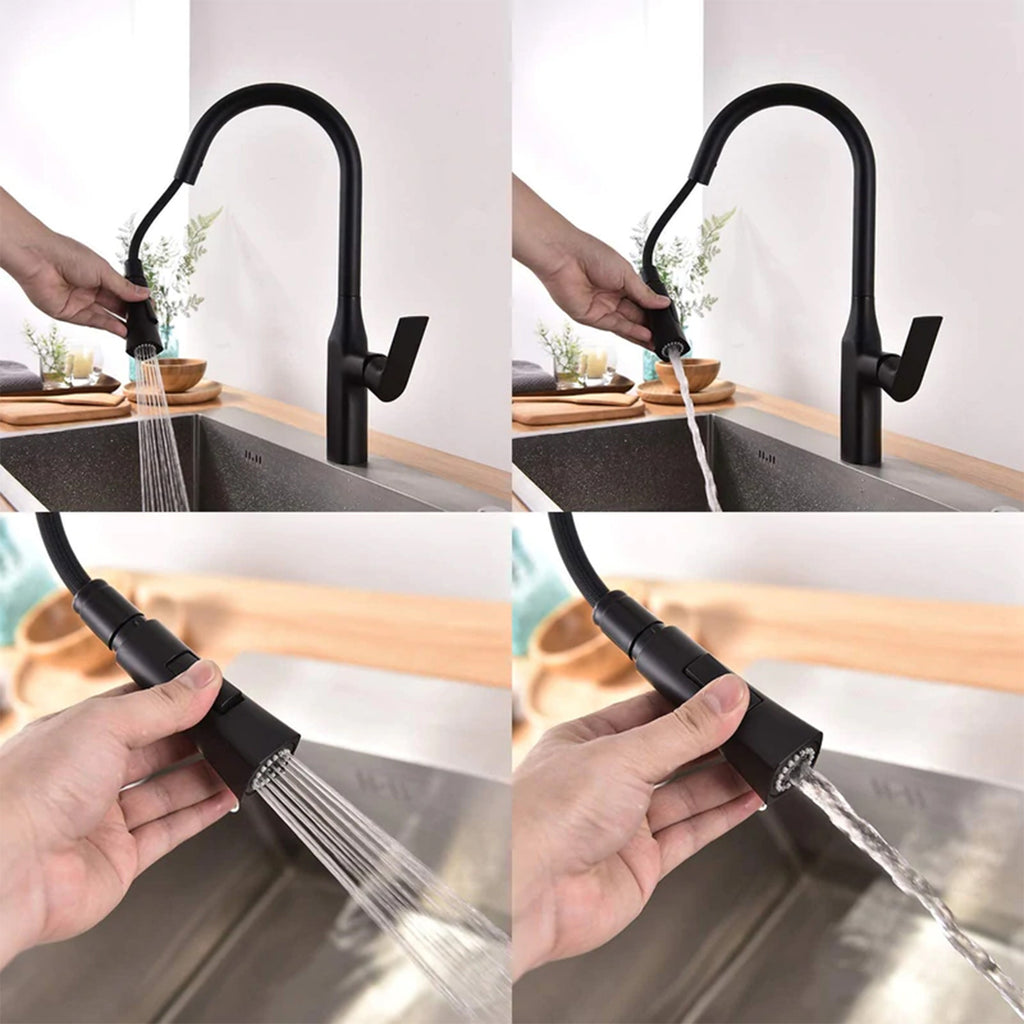 Kodaen Matt Black Pull Down Kitchen Faucet