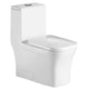Fine Fixtures Dual-Flush Elongated One-Piece Toilet with High Efficiency Flush - White