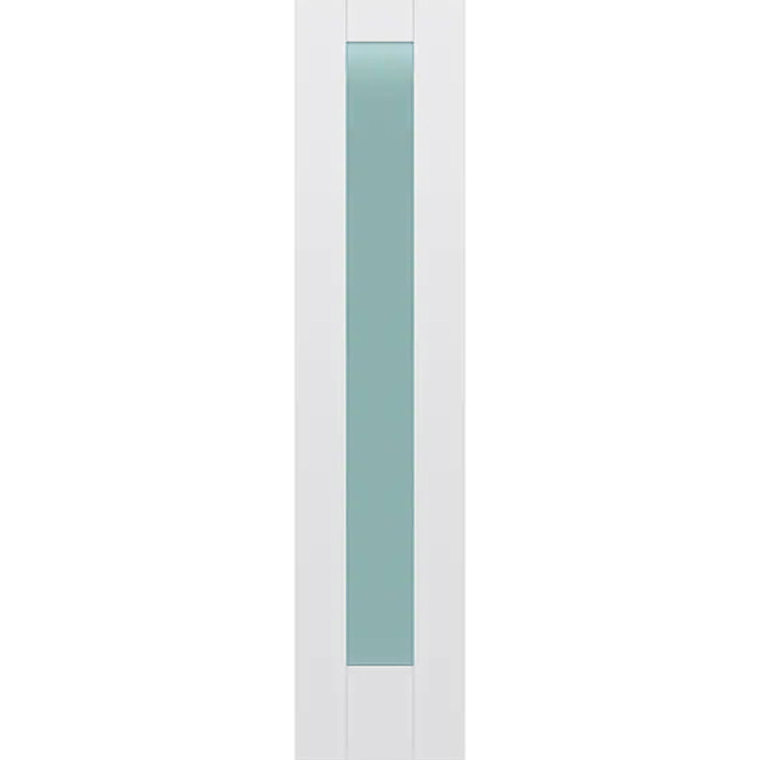 Frosted Glass 18-inch x 80-inch x 1-3/8-inch 1-Panel Interior Door Primed White With Tempered Glass