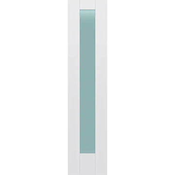 Frosted Glass 18-inch x 80-inch x 1-3/8-inch 1-Panel Interior Door Primed White With Tempered Glass