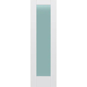 Frosted Glass 24-inch x 80-inch x 1-3/8-inch 1-Panel Interior Door Primed White With Tempered Glass