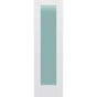 Frosted Glass 24-inch x 80-inch x 1-3/8-inch 1-Panel Interior Door Primed White With Tempered Glass