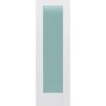 Frosted Glass 26-inch x 80-inch x 1-3/8-inch 1-Panel Interior Door Primed White With Tempered Glass
