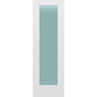 Frosted Glass 26-inch x 80-inch x 1-3/8-inch 1-Panel Interior Door Primed White With Tempered Glass