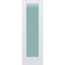 Frosted Glass 26-inch x 80-inch x 1-3/8-inch 1-Panel Interior Door Primed White With Tempered Glass